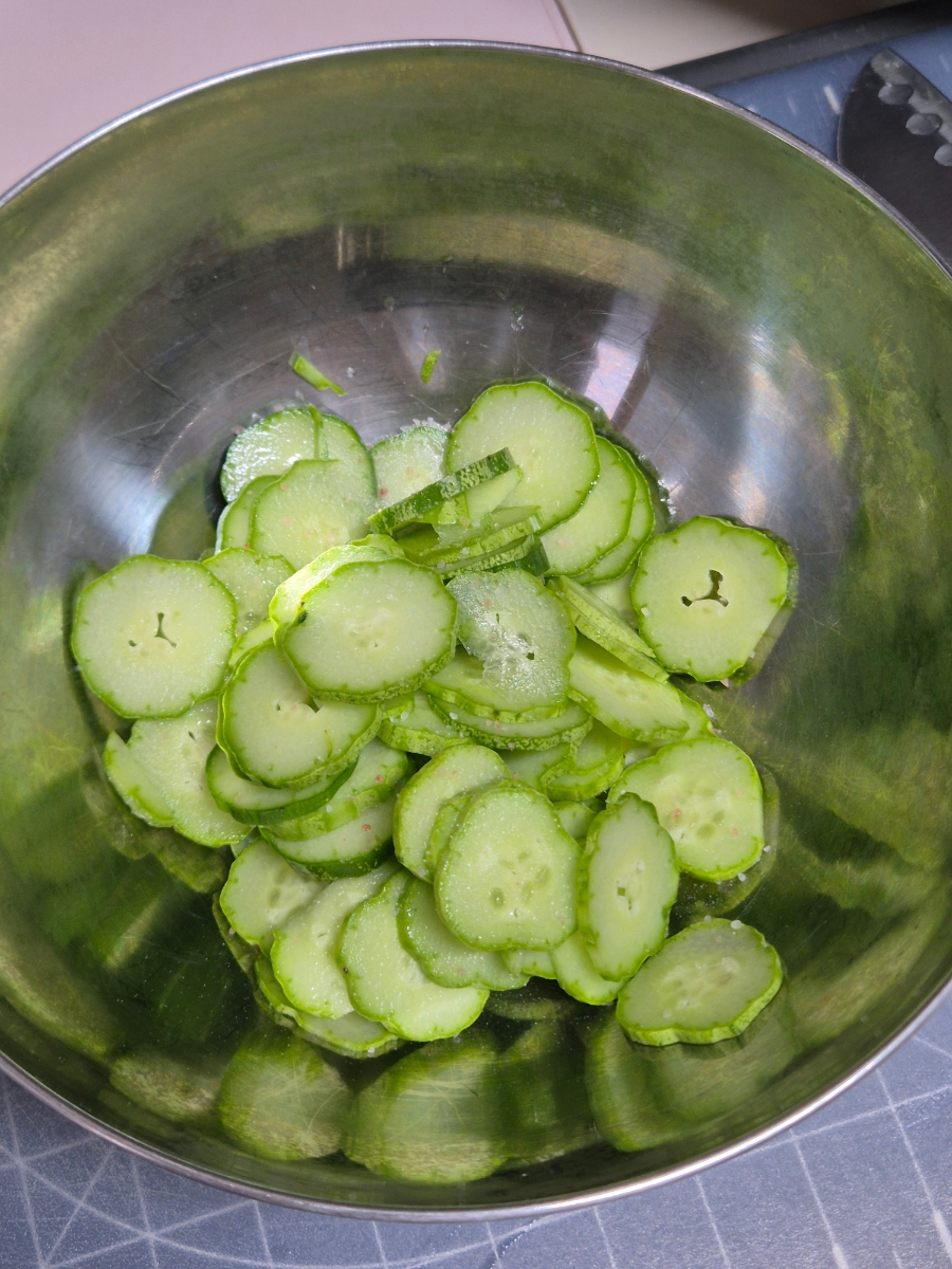 Cucumber Greek Yogurt Sandwich Recipe with Crab Stick photo group 1