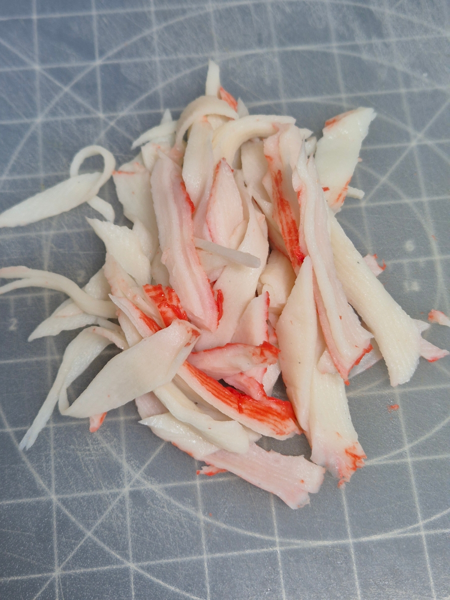 Cucumber Greek Yogurt Sandwich Recipe with Crab Stick photo group 2