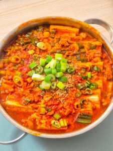 dubu jorim korean braised tofu with ground pork recipe featured 3