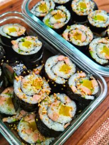 easy spam and cheongyang pepper kimbap recipe featured